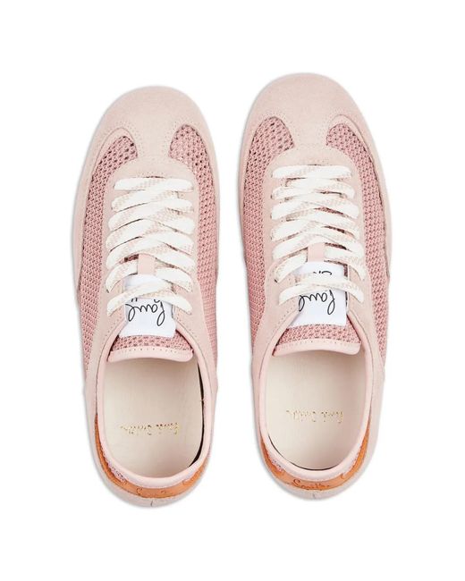 Paul Smith Pink Samara Mesh-Panelled Suede Sneakers
