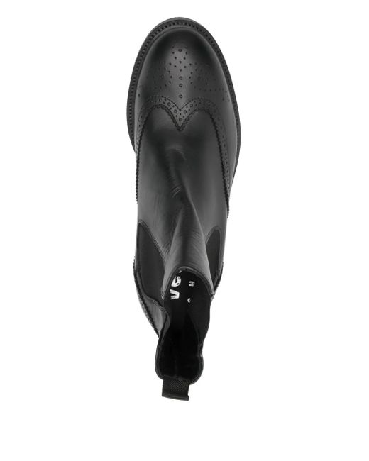 VELA SHOP Black Round-Toe Boots for men