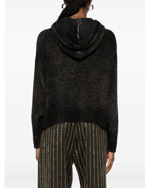 Avant Toi Black Hooded Sweater
