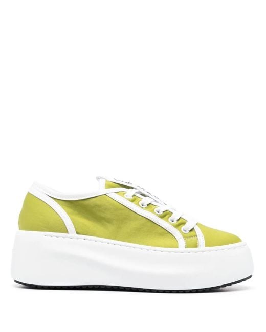 Vic Matié Yellow Platform Leather Sneakers