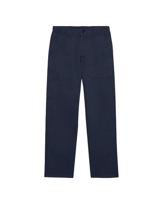 Fortela Blue Newfatigue Patch-Pocket Trousers for men