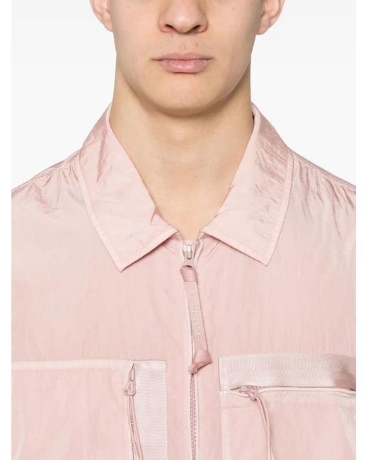 C P Company Pink Logo-Embroidered Jacket for men