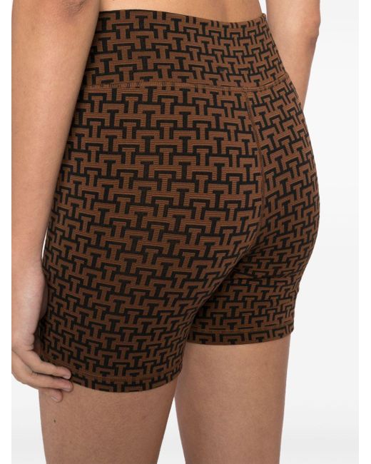 The Upside Brown Jacquard Running Shorts