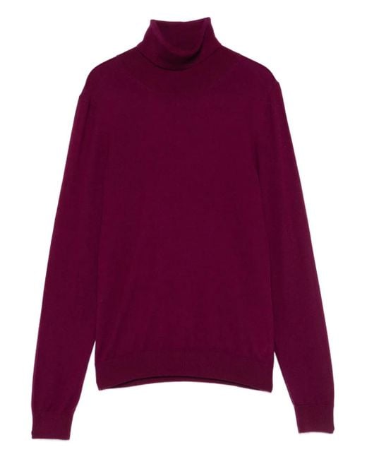 Eric Bompard Purple Rollkragenpullover Aus Kaschmir