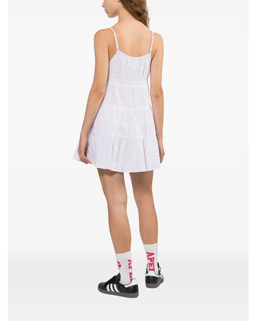 AAPE BY A BATHING AP White Tiered Camisole Dress