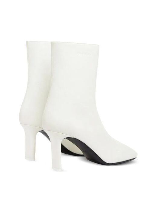 Courreges White Stiefeletten Mit Eckiger Kappe