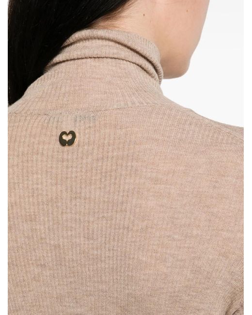 Pull Côtelé À Col Roulé Maje en coloris White