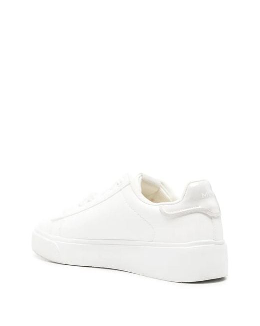 Mexx White Logo-Embossed Flatform Sneakers