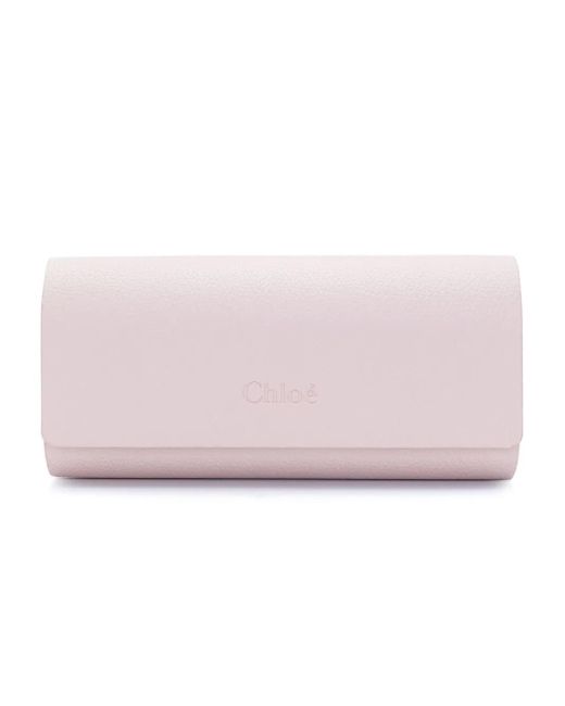 Chloé Natural Rectangle-Frame Sunglasses