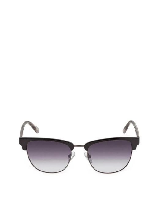 GUESS EYEWEAR Metallic Clubmaster Logo-Engraved Sunglasses for men