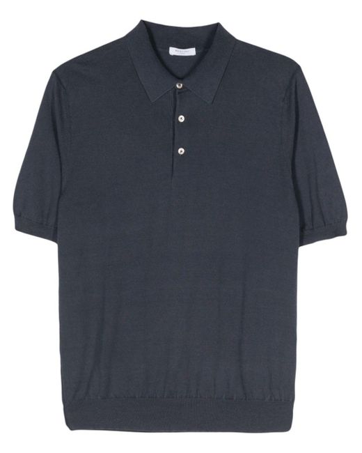 Boglioli Blue Short-sleeved Polo Shirt for men
