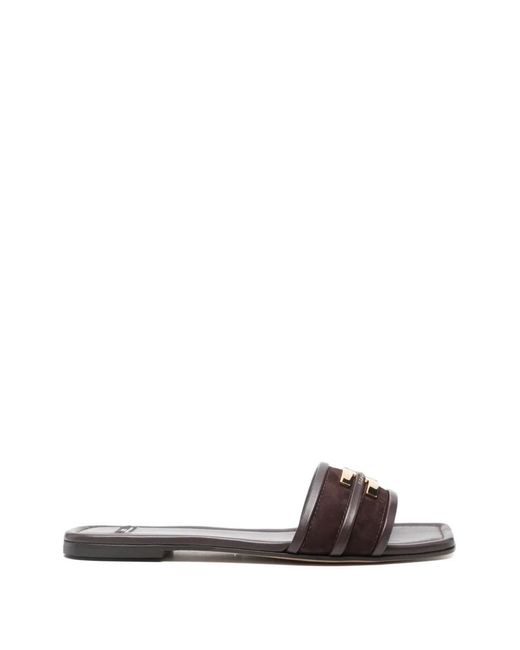 Elisabetta Franchi White Cacao Leather Shoes
