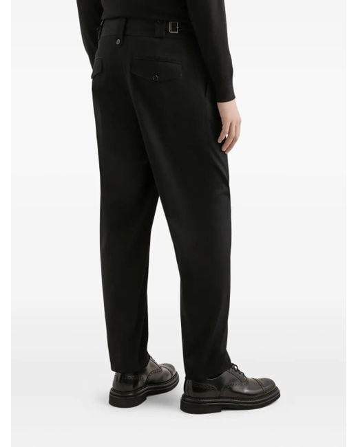 Dolce & Gabbana Black Pleated Trousers for men