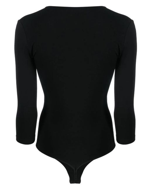 Wolford Body Met Cropped Mouwen in het Black