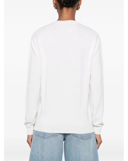 Pull À Patch Logo N°21 en coloris White