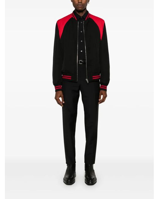 McQueen Black Wool 'Bomber' Jacket By for men
