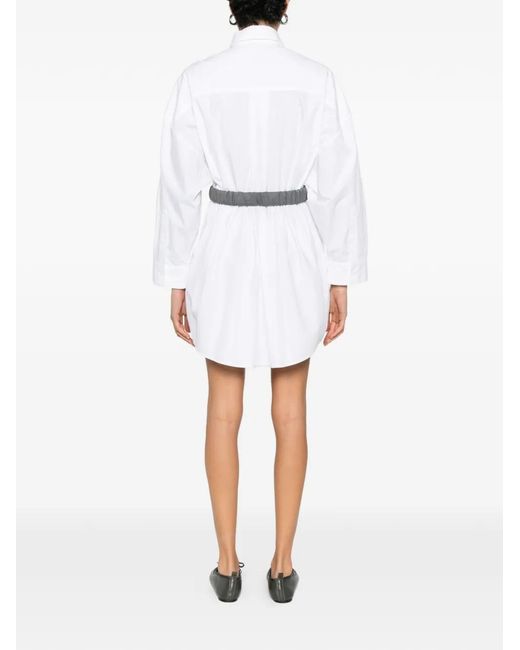Vestido corto con cinturón Maje de color White