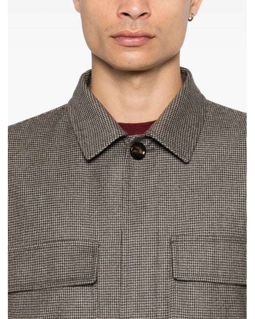 Lardini Gray Houndstooth Jacket for men