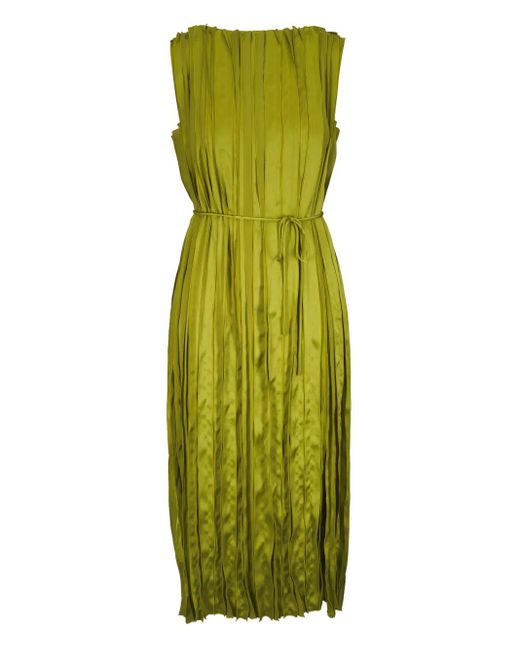 Lafayette 148 New York Green Pleated Dress