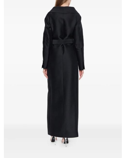 DSquared² Black Virgin Wool Double-Breasted Coat