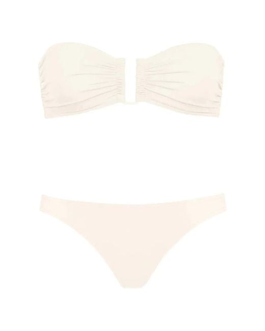 Eres White Show Fripon Bandeau Bikini Set