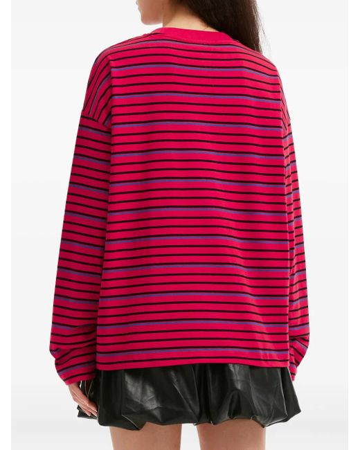 B+ AB Striped Embroidered T-Shirt