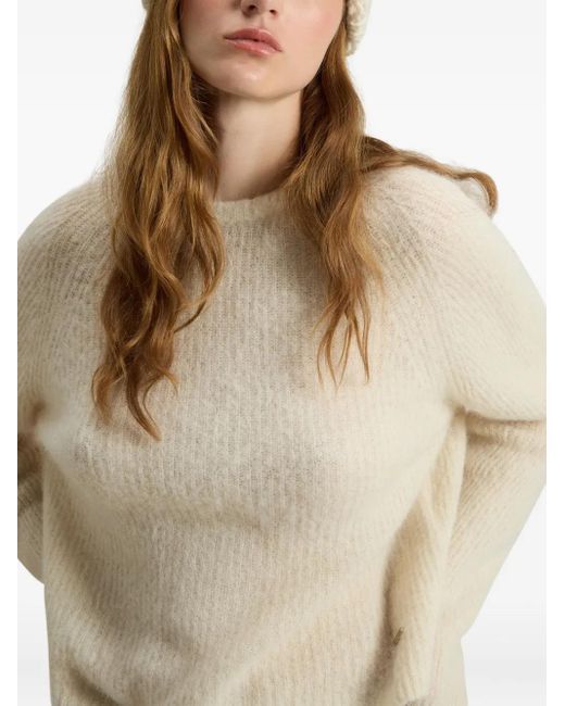 Woolrich Natural Garment-Dyed Crew Neck Sweater