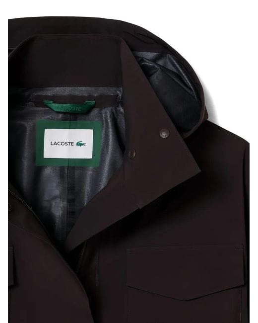 Lacoste Black Waterproof Parka Jacket