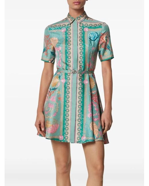 Versace Green Silk Dress