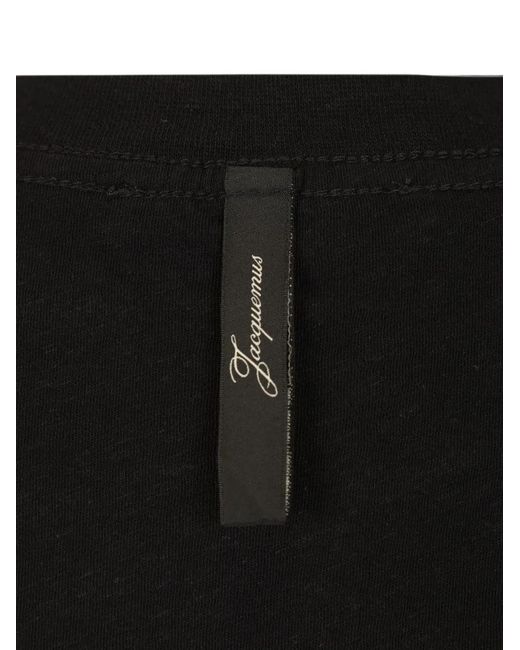 Jacquemus Black Logo-Print Short-Sleeve T-Shirt