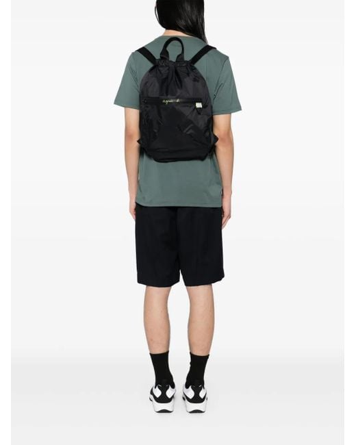 Agnes B. Black Logo-Print Backpack