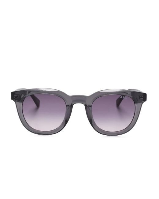 A.P.C. Gray Lou Oval Frame Sunglasses for men