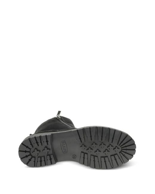 Olang Black Dama Zip-Detail Suede Boots