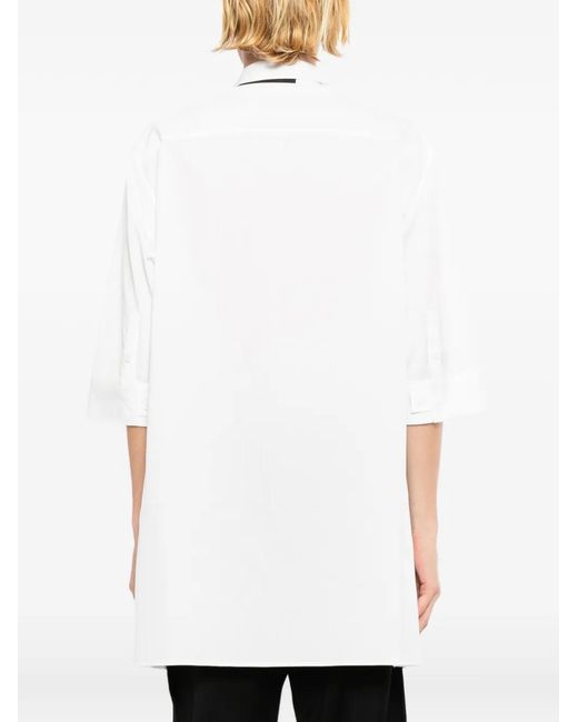 Yohji Yamamoto White T-Shirt Colour Block À Manches Courtes for men