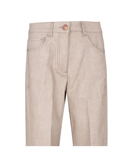 Peserico Natural Logo-Patch Trousers