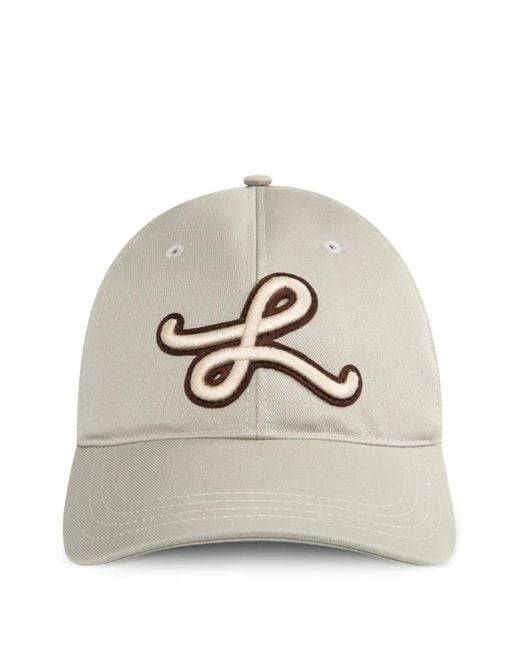 Loewe Gray Logo-Patch Baseball Cap for men