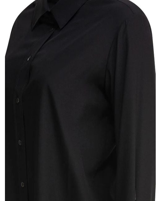 SLEEP NO MORE Black Hemd mit abgerundetem Saum