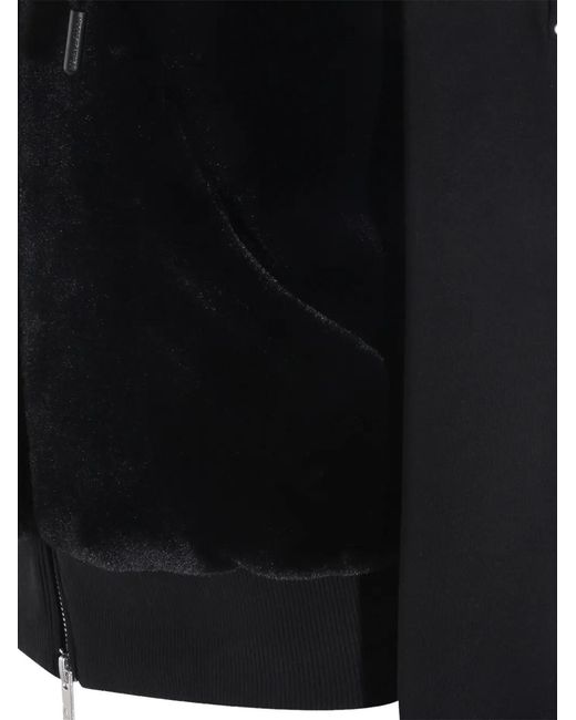 Moose Knuckles Black Veste À Col En Fourrure