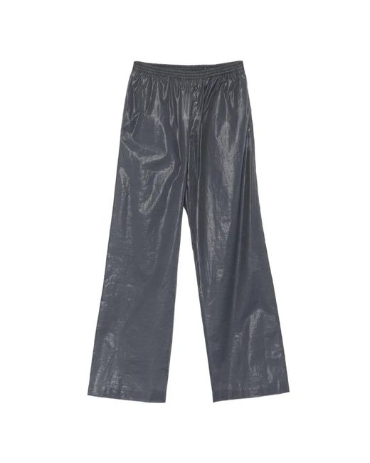 Paloma Wool Gray Button-Embellishment Trousers