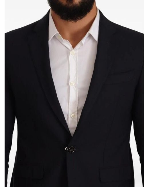 Domenico Tagliente Black Single-Breasted Notch-Lapel Blazer for men