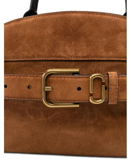Marc Jacobs Brown Buckle-Detail Leather Tote Bag