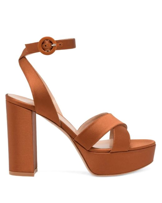 Gianvito Rossi Brown 105Mm Sabrina Sandals