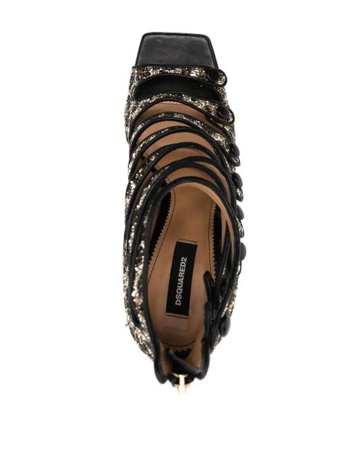 DSquared² Black Sandalen Mit Print