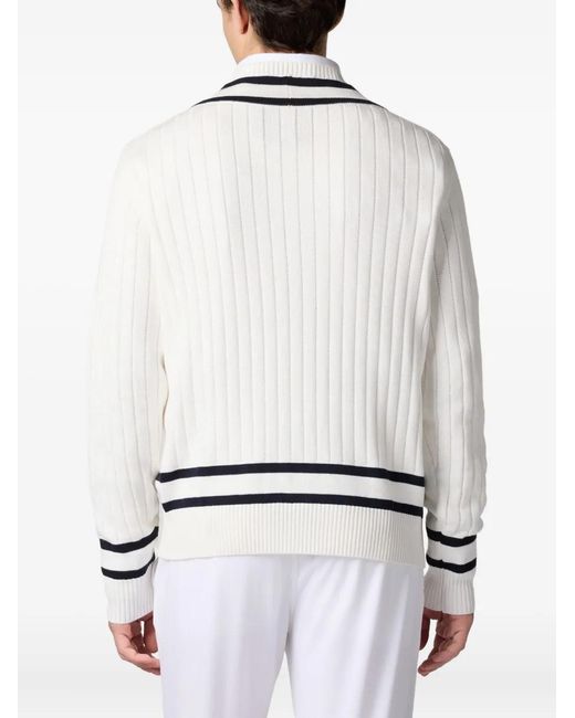 Brooks Brothers White Logo-Embroidered Jumper for men