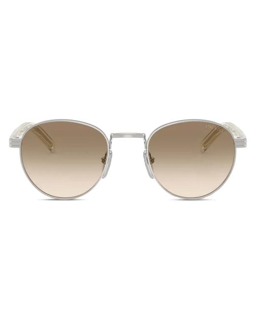 Prada Natural Round-Frame Sunglasses