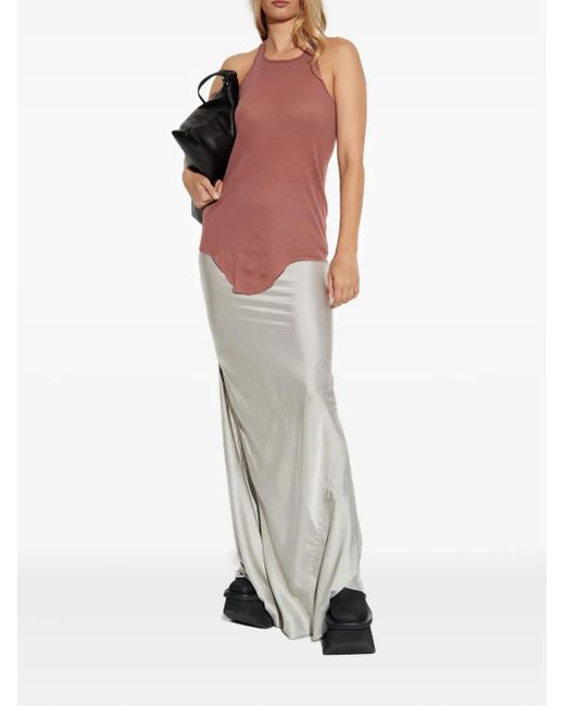 Rick Owens Pink Racer-Back Curved-Hem Vest