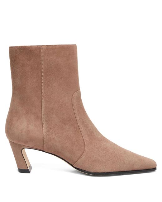 Stuart Weitzman Brown 50Mm Stassi Ankle Boots