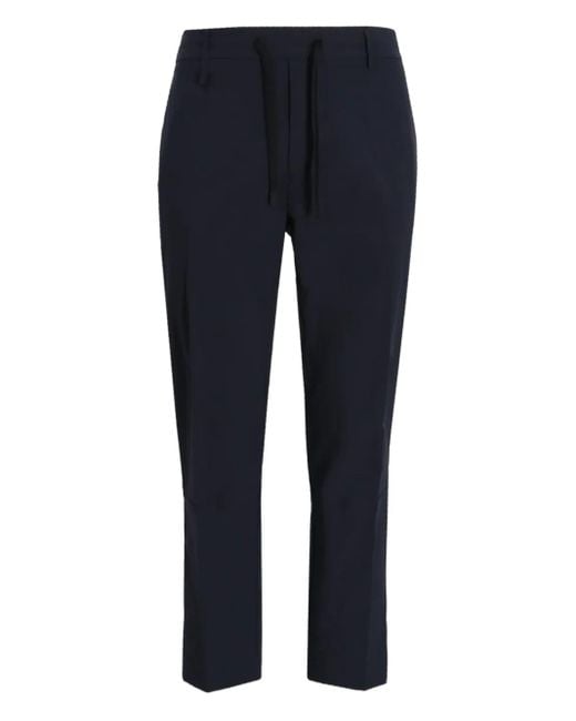 Boss Blue Drawstring-Waist Trousers for men