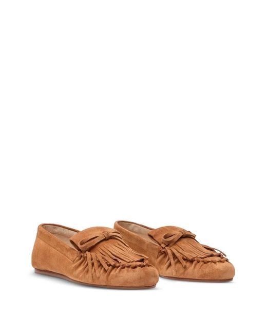 Stuart Weitzman Brown Britt Loafers