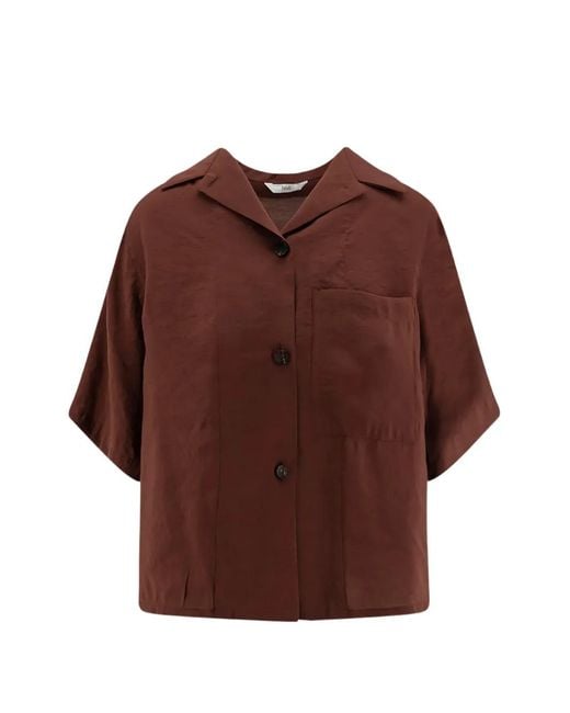 Hevò Brown Novoli Short-Sleeve Shirt